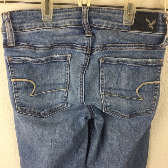 AEO American Eagle Distressed Skinny Jegging 0 - Picture 5 of 8